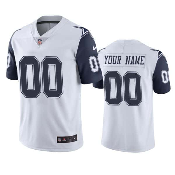 Dallas Cowboys Customized White Team Color Vapor Untouchable Limited Stitched NFL Jersey