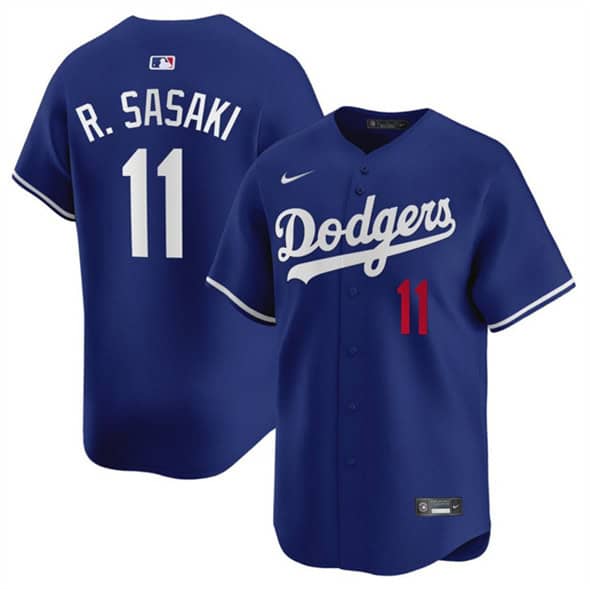 Los Angeles Dodgers #11 Roki Sasaki Royal 2025 Alternate Limited Stitched Jersey