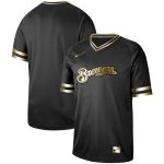 Milwaukee Brewers Black Gold Stitched Jersey