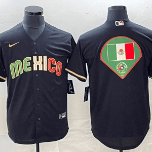 Mexico Black 2023 World Classic Team Big Logo Stitched Jersey