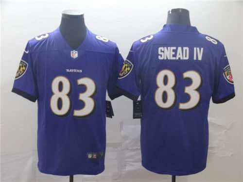 Baltimore Ravens #83 Willie Snead IV Purple Vapor Untouchable Jersey