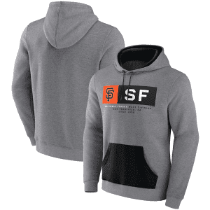 San Francisco Giants Heathered Gray Iconic Steppin Up Fleece Pullover Hoodie
