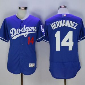 Dodgers #14 Enrique Hernandez Blue Flexbase Authentic Collection Stitched Jersey