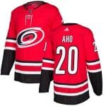 Carolina Hurricanes #20 Sebastian Aho Red Stitched Jersey