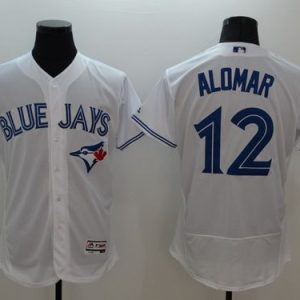 Blue Jays #12 Roberto Alomar White Flexbase Authentic Collection Stitched Jersey