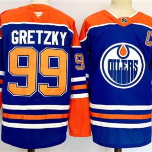 Edmonton Oilers #99 Wayne Gretzky Royal 2024-25 Stitched Jersey