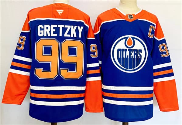 Edmonton Oilers #99 Wayne Gretzky Royal 2024-25 Stitched Jersey