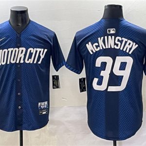 Detroit Tigers #39 Zach McKinstry 2024 Navy City Connect Cool Base Limited Stitched Jersey