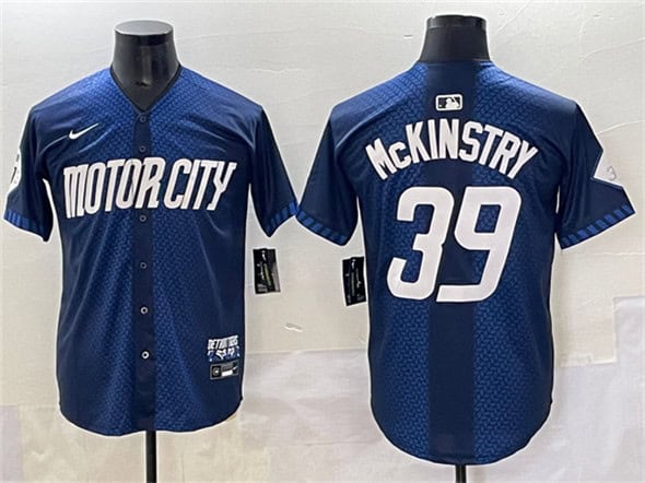 Detroit Tigers #39 Zach McKinstry 2024 Navy City Connect Cool Base Limited Stitched Jersey
