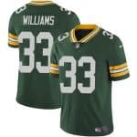 Green Bay Packers #33 Evan Williams Green Vapor Untouchable Limited Stitched Jersey