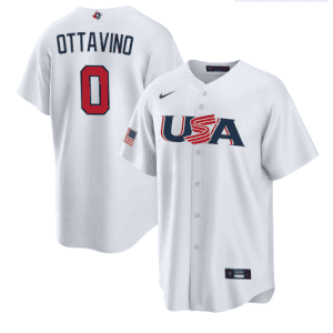 USA #0 Adam Ottavino 2023 White World Classic Stitched Jersey