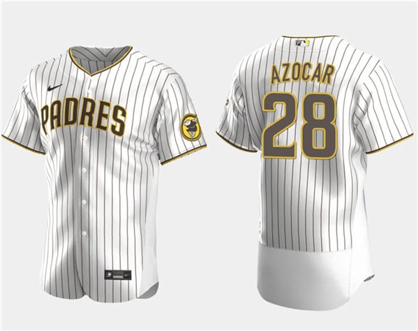 San Diego Padres #28 Jos¨¦ Azocar White Flex Base Stitched Jersey