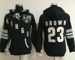 Los Angeles Kings #23 Dustin Brown Black Old Time Heidi Hoodie