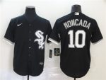 Chicago White Sox #10 Yo¨¢n Moncada Black Cool Base Stitched Jersey