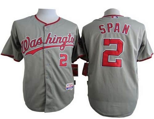 Nationals #2 Denard Span Grey Cool Base Stitched Jersey