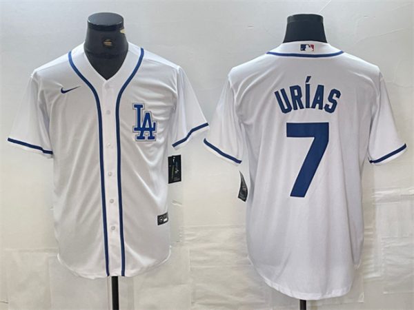Los Angeles Dodgers #7 Julio Ur¨ªas White Cool Base Stitched Jersey