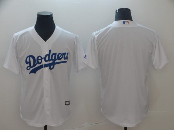 Los Angeles Dodgers White Blank Cool Base Stitched Jersey