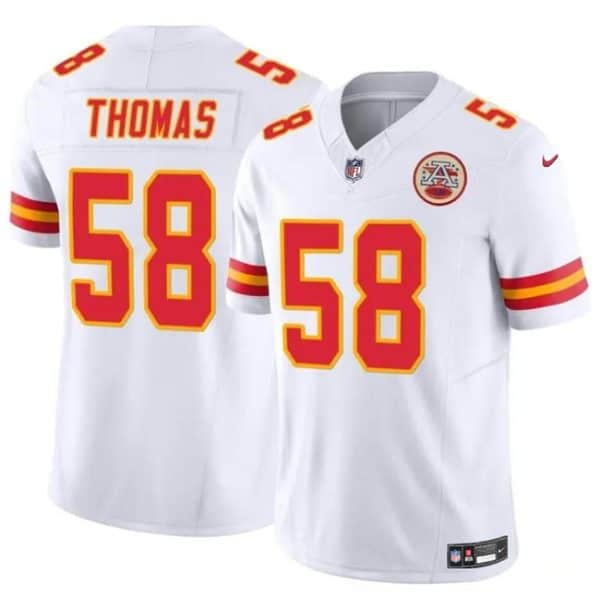 Kansas City Chiefs #58 Derrick Thomas White 2024 F.U.S.E Vapor Untouchable Limited Stitched Jersey