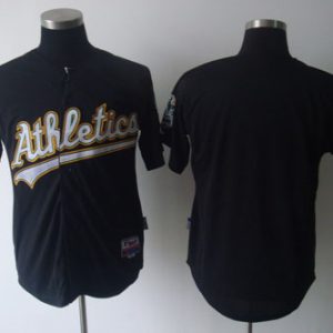 Athletics Blank Black Cool Base Stitched Jersey