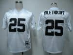 Mitchell Ness Raiders #25 Fred Biletnikoff White Stitched Throwback Jersey
