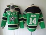 Stars #14 Jamie Benn Green Sawyer Hooded Sweatshirt Stitched Jersey