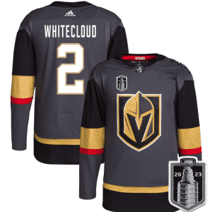 Vegas Golden Knights #2 Zach Whitecloud Gray 2023 Stanley Cup Final Stitched Jersey