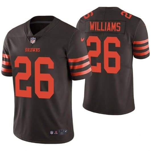 Cleveland Browns #26 Greedy Williams Brown Color Rush Limited Stitched Jersey