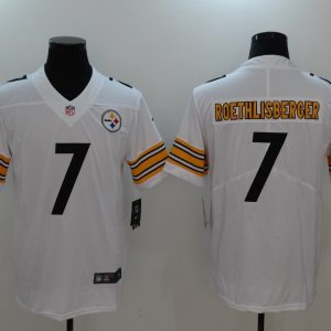 Pittsburgh Steelers #7 Ben Roethlisberger White Vapor Untouchable Player Limited Jersey