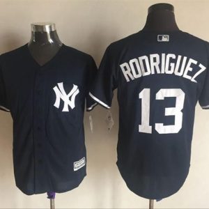 Yankees #13 Alex Rodriguez Navy Blue New Cool Base Stitched Jersey