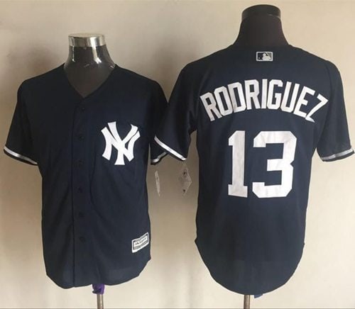 Yankees #13 Alex Rodriguez Navy Blue New Cool Base Stitched Jersey