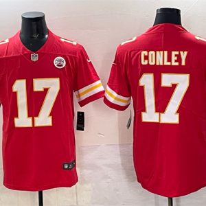 Kansas City Chiefs #17 Chris Conley Red Vapor Untouchable Limited Football Stitched Jersey