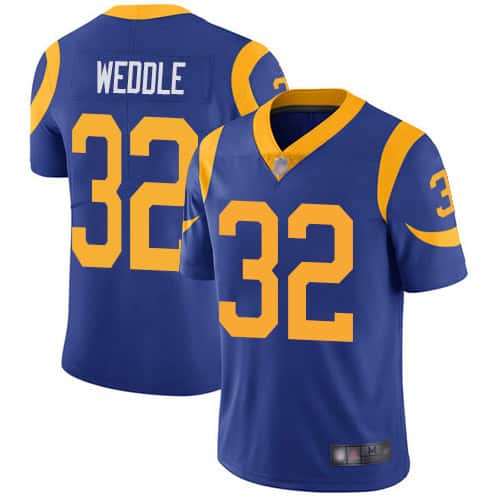 Los Angeles Rams #32 Eric Weddle Blue Vapor Untouchable Limited Stitched Jersey