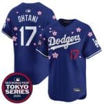 Los Angeles Dodgers #17 Shohei Ohtani Royal 2025 Tokyo Series Limited Stitched Jersey