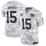 New York Giants #15 Tommy DeVito 2024 F.U.S.E. Arctic Camo Salute To Service Limited Stitched Jersey