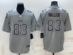 Las Vegas Raiders #83 Darren Waller Gray With Patch Atmosphere Fashion Stitched Jersey