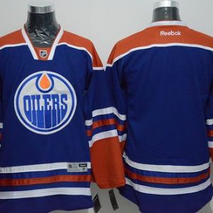 Oilers Blank Stitched Light Blue Jersey