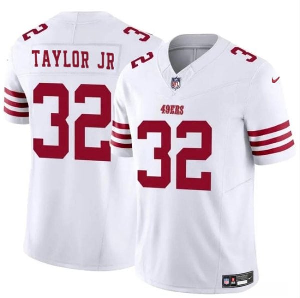 San Francisco 49ers #32 Patrick Taylor Jr White 2024 F.U.S.E. Vapor Untouchable Limited Stitched Jersey