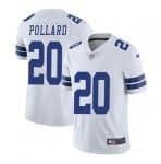 Dallas Cowboys #20 Tony Pollard White Vapor Untouchable Limited Stitched Jersey