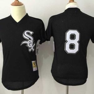 Mitchell And Ness 1993 White Sox #8 Bo Jackson Black Throwback Stitched Jersey