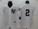 New York Yankees #2 Derek Jeter White Cool Base Stitched Jersey