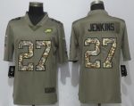 Philadelphia Eagles #27 Malcolm Jenkins Olive Camo Salute To Service Limited Stitched Jersey
