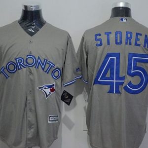 Blue Jays #45 Drew Storen Grey New Cool Base Stitched Jersey