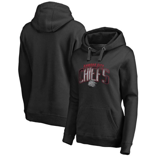 Kansas City Chiefs Black Free Line Pullover Hoodie(Run Small)