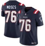 New England Patriots #76 Morgan Moses Navy 2025 Vapor Limited Stitched Jersey