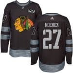 Blackhawks #27 Jeremy Roenick Black 1917-2017 100th Anniversary Stitched Jersey