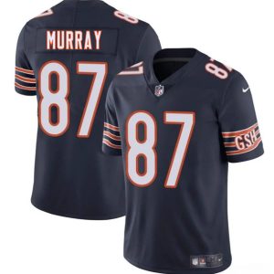 Chicago Bears #87 Jordan Murray Navy 2025 Vapor Stitched Jersey