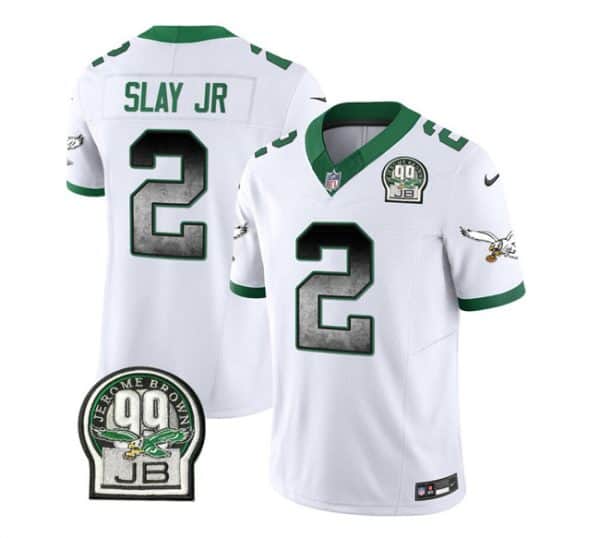 Philadelphia Eagles #2 Darius Slay JR White 2023 F.U.S.E. Throwback Vapor Untouchable Limited Stitched Jersey