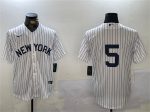 New York Yankees #5 Joe DiMaggio White Cool Base Stitched Jersey
