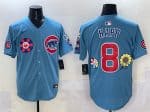Chicago Cubs #8 Ian Happ Blue 2025 Tokyo Series 2nd Alternate Limited Stitched Jersey