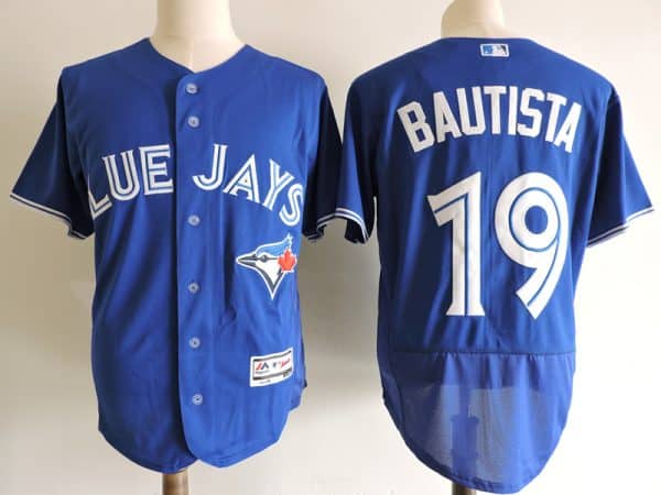 Toronto Blue Jays #19 Jose Bautista Blue Elite Stitched Jersey